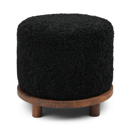 Simon Pouf | Kurzhaar | Neuseeland | D46x52 cm Schwarz