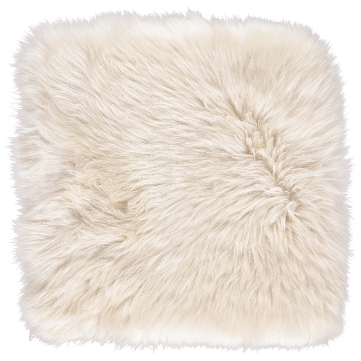 Lammfell Stuhlauflage | Langhaar | Neuseeland | 37x37 cm Sitzkissen | Lammfellhaus.at