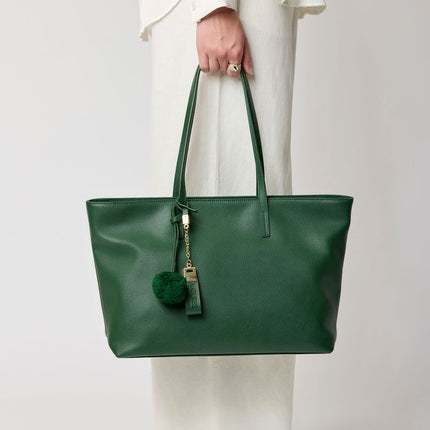 Audrey Shopper | Lammleder Antikgrün