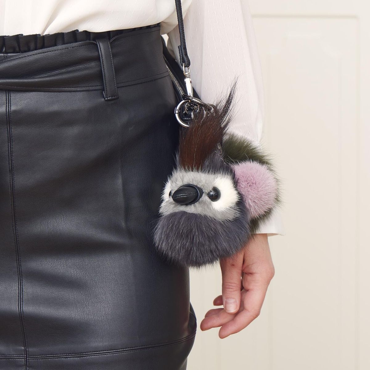 Pompon Schlüsselanhänger | Nerz Modeaccessoire | Lammfellhaus.at