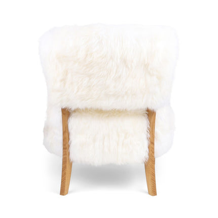 Lina Loungesessel | Premium Lammfell | Designmöbel Weiß