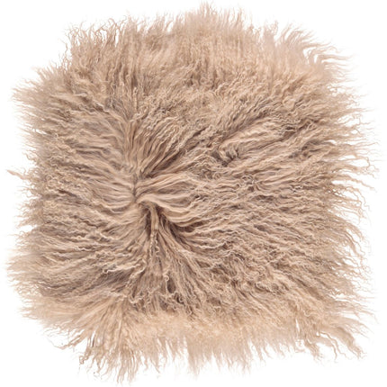 Lammfellkissen Premium | Tibet | Doppelseitig | 40x40 cm 56x56 cm Warm Sand