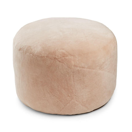 Lammfellpouf  | Neuseeland | Mokassin | D55x36 cm Kastanie