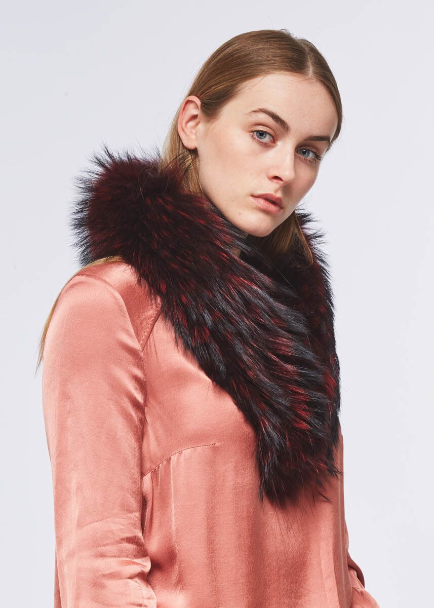 Klara de Luxe Kragen | Waschbär Modeaccessoire | Lammfellhaus.at