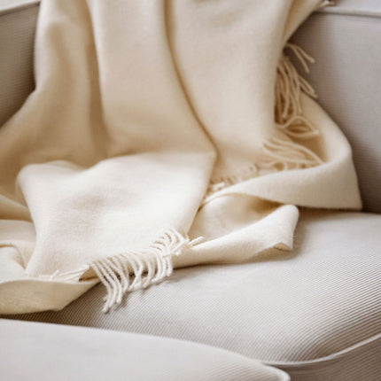 Julia Decke | 50% Baby Alpaka & 50% Wolle | 140x240 cm Dunkelbraun
