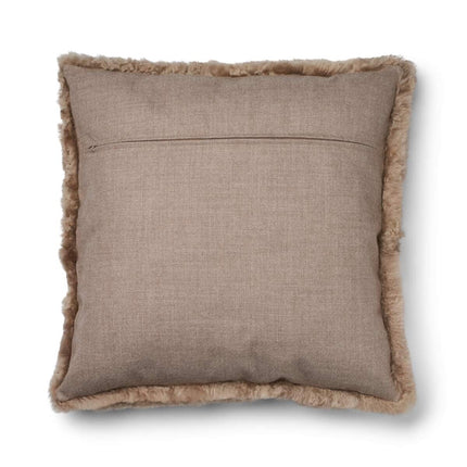 Alpaka Fellkissen | 100% Baby Alpaka Wolle | 40x40 cm Taupe