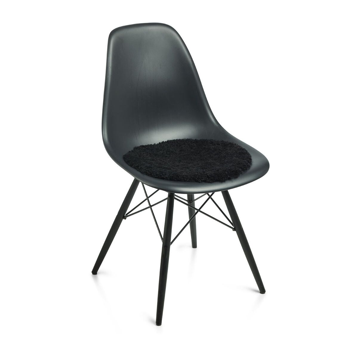 Lammfell Stuhlkissen Premium | Kurzhaar | Neuseeland | D38 cm Sitzkissen | Lammfellhaus.at