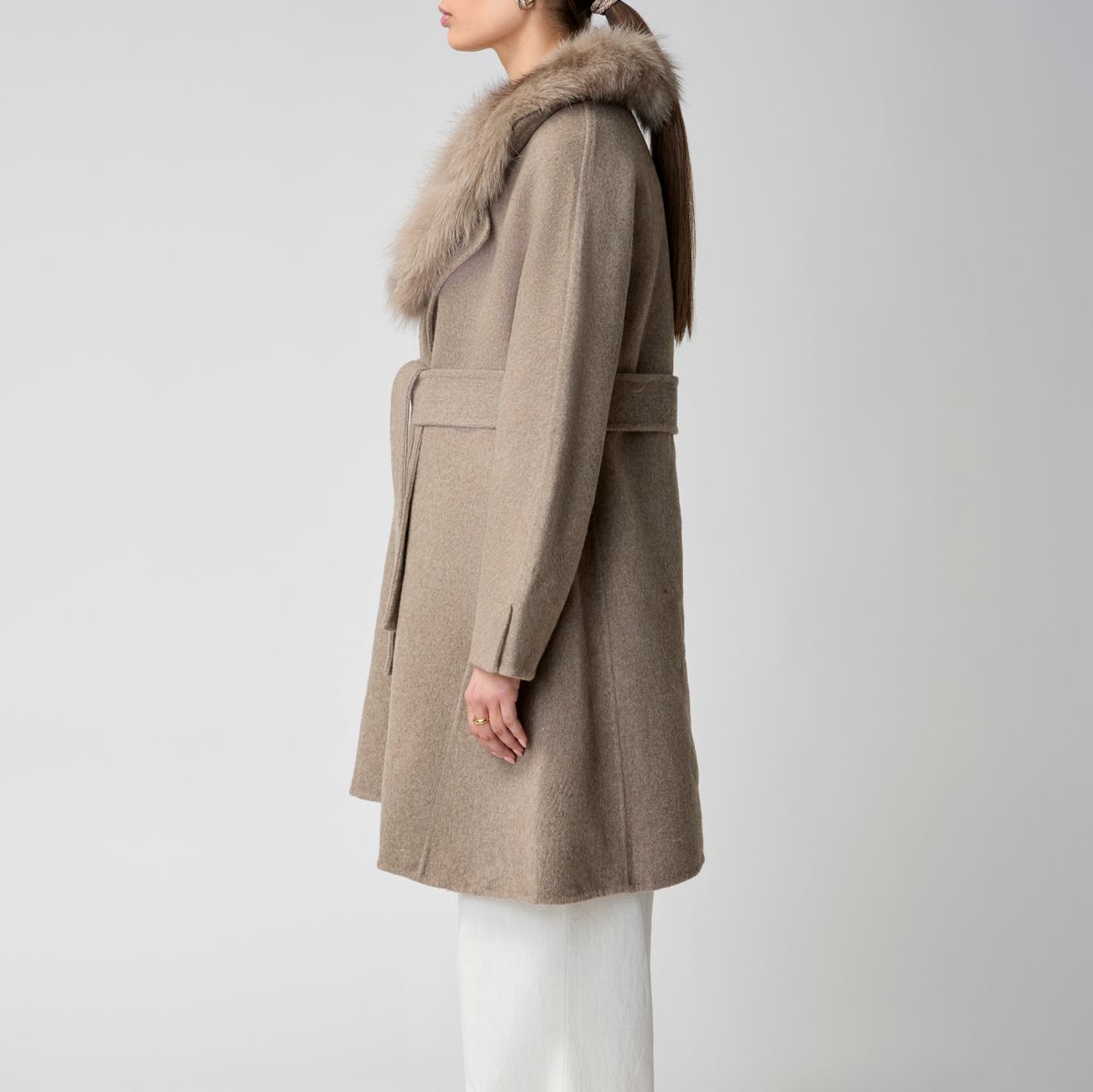 Lucia Mantel | Wolle, Fuchs Beige