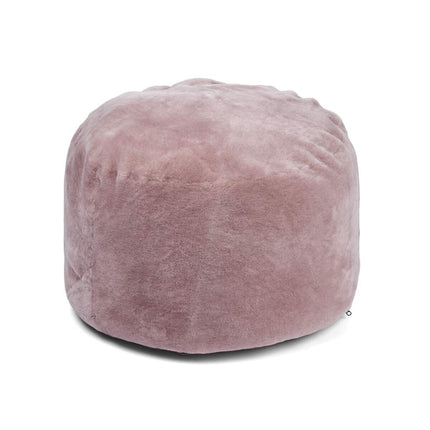 Lammfellpouf  | Neuseeland | Mokassin | D55x36 cm Helllila