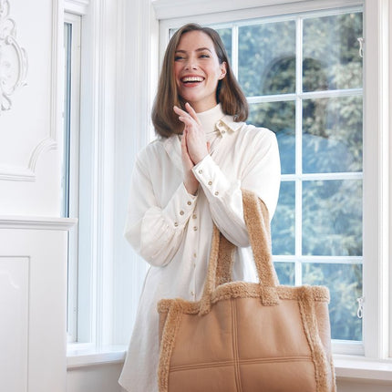 Rosaline Shopper | Doppelseitig Beige