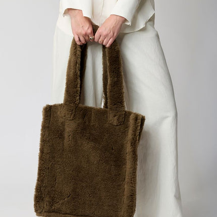 Maxi Glory Shopper | Neuseeland | Lammwolle Khaki