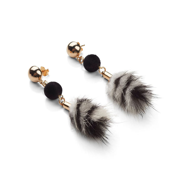 Nicki Ohrringe mit Ohrstecker | Nerz