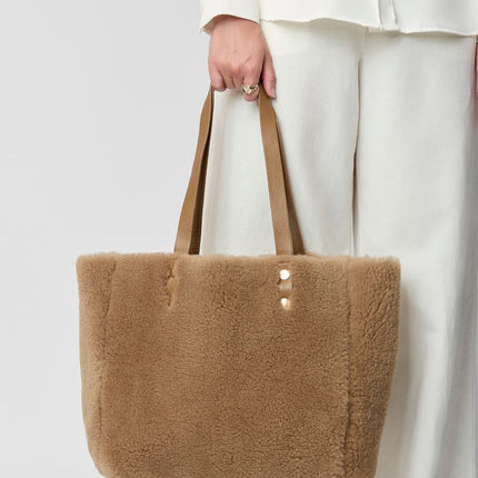 Aya Tasche | Lammwolle Blau/Grau