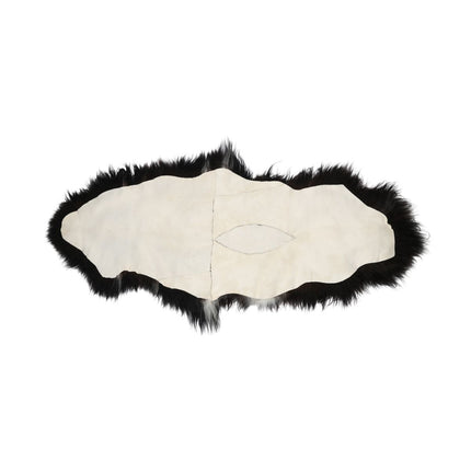 Dobbeltes Lammfell | Island | 160x60 cm Schwarz