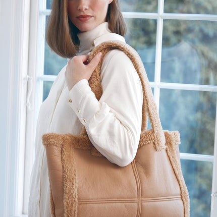 Rosaline Shopper | Doppelseitig Beige