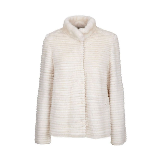 Lauren Jacke | Nerz  Beige