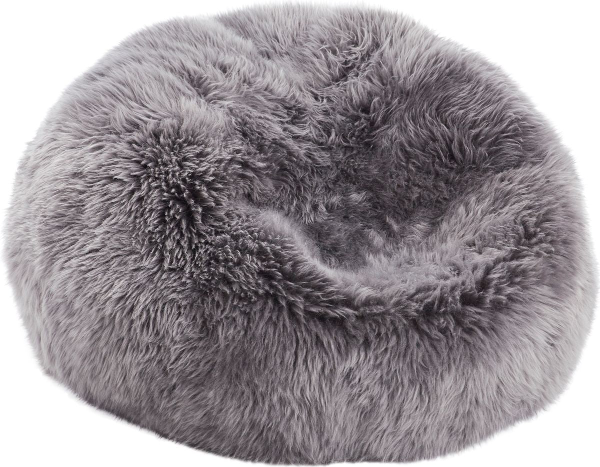 Lammfell Sitzsack Premium | Langhaar | Neuseeland | 73x74 cm | 92x93 cm Sitzsäcke | Lammfellhaus.at