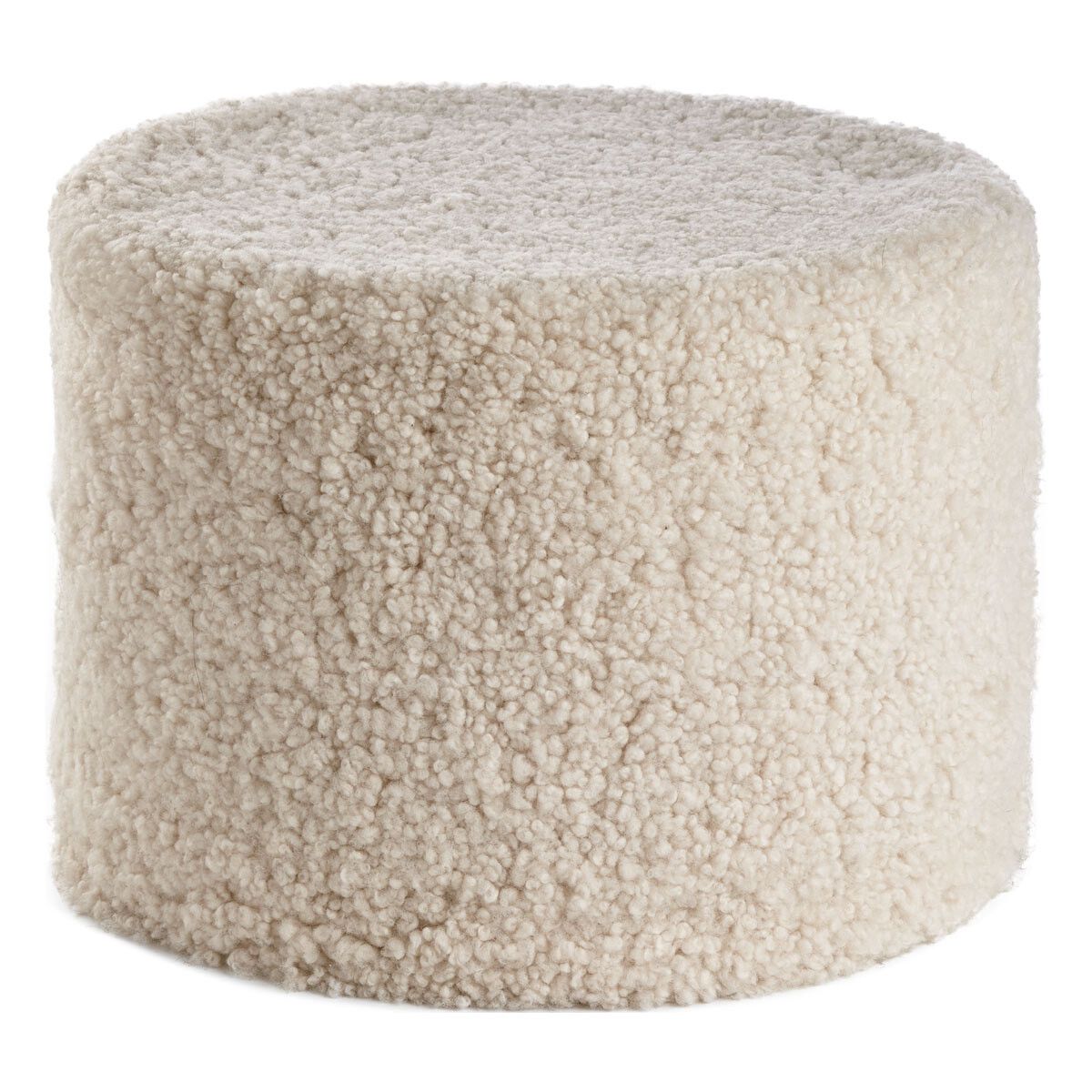 Lammfellpouf Premium | Kurzhaar | Neuseeland | D41x31 cm Poufs | Lammfellhaus.at