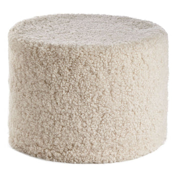 Lammfellpouf Premium | Kurzhaar | Neuseeland | D41x31 cm Poufs | Lammfellhaus.at