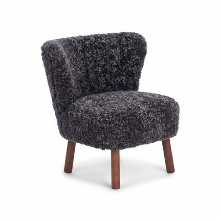 Emily Loungestuhl | Kurzhaar | Design Möbel Anthrazit