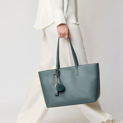 Audrey Shopper | Lammleder Blau/Grau