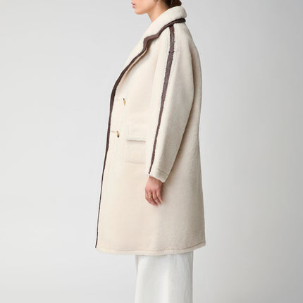 Jill Mantel | Shearling Beige