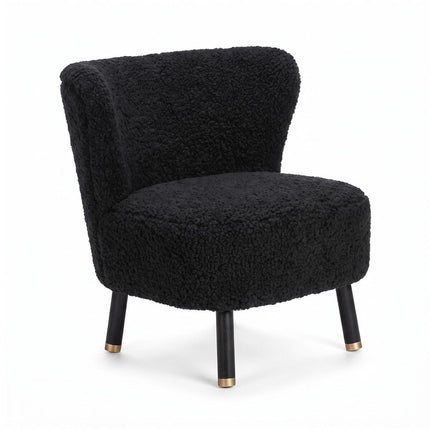 Emil Loungesessel | Premium Lammfell | Kurzhaar Schwarz