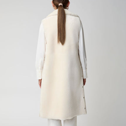 Raelynn Weste | Shearling Lammfell Schwarz