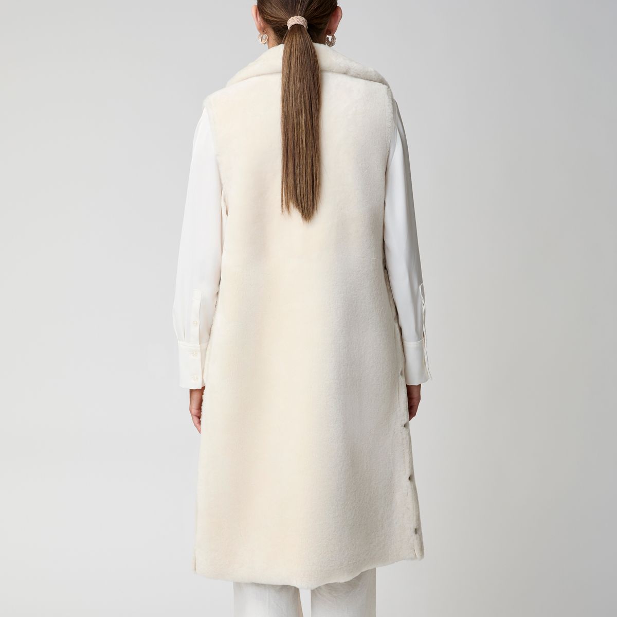 Raelynn Weste | Shearling Lammfell Schwarz