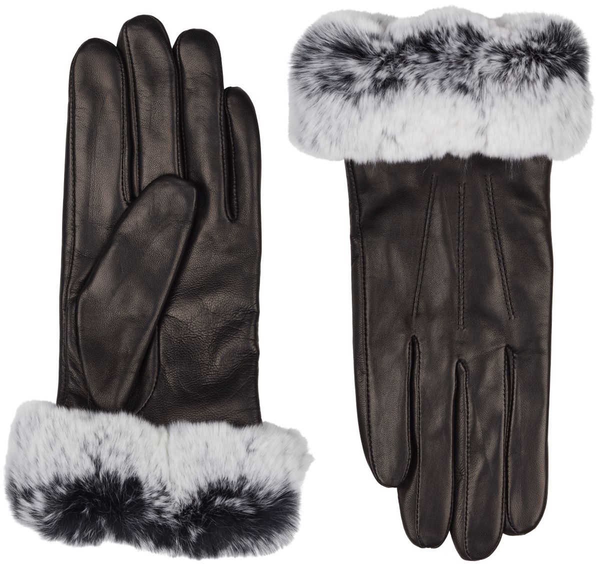 handschuhe mit kaninchenfell Kathy | Lederhandschuhe | Fuchspelz