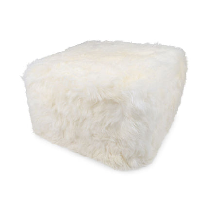 Lammfellpouf | Langhaar | Neuseeland | 50x50x32 cm