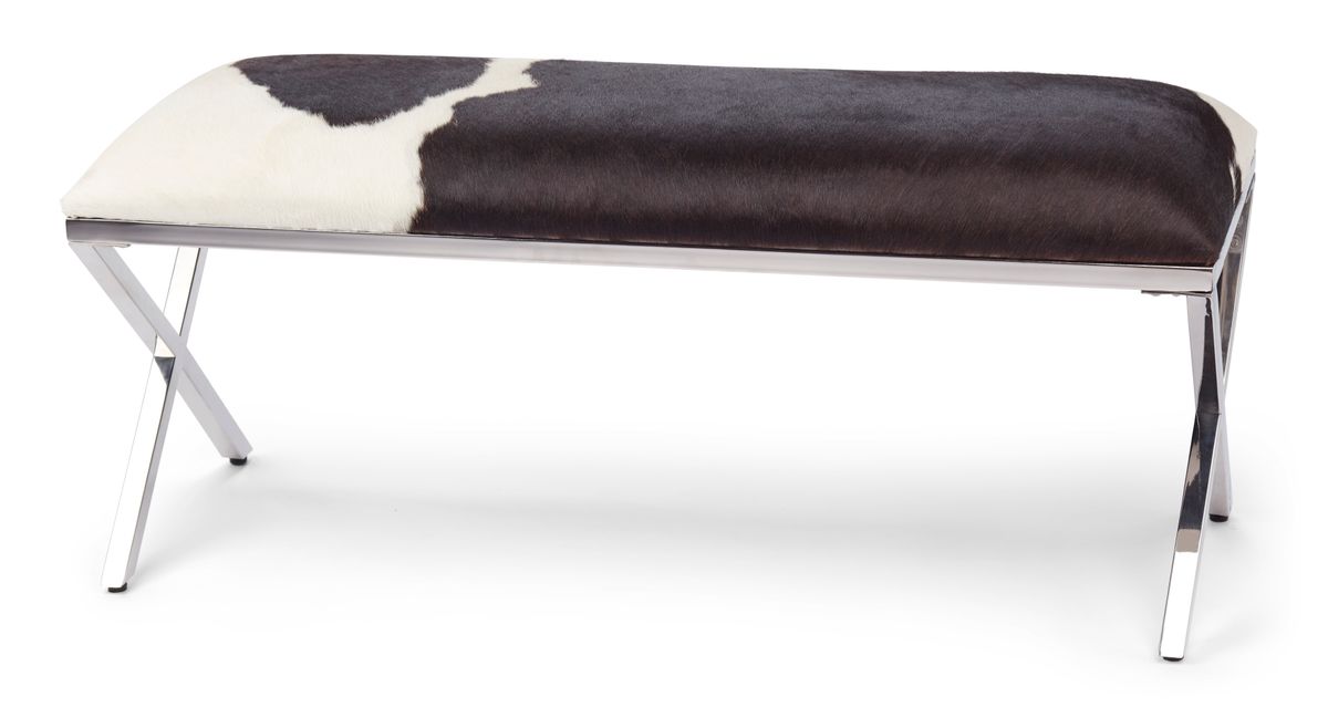 Kuhfell Bank Premium | Brasilien | 110x42x45 cm Bänke | Lammfellhaus.at