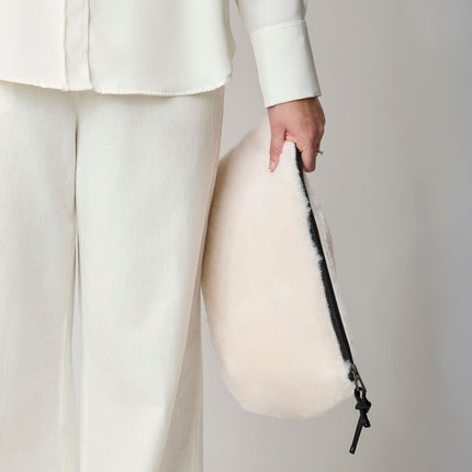 Maxi Havanna Clutch | Neuseeland | Lammwolle Weiß