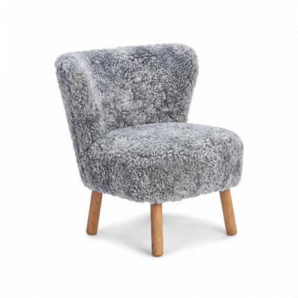 Emily Loungestuhl | Kurzhaar | Design Möbel Hellgrau