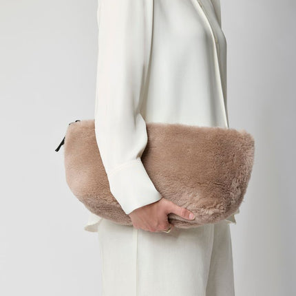 Maxi Havanna Clutch | Neuseeland | Lammwolle Stucco Sand