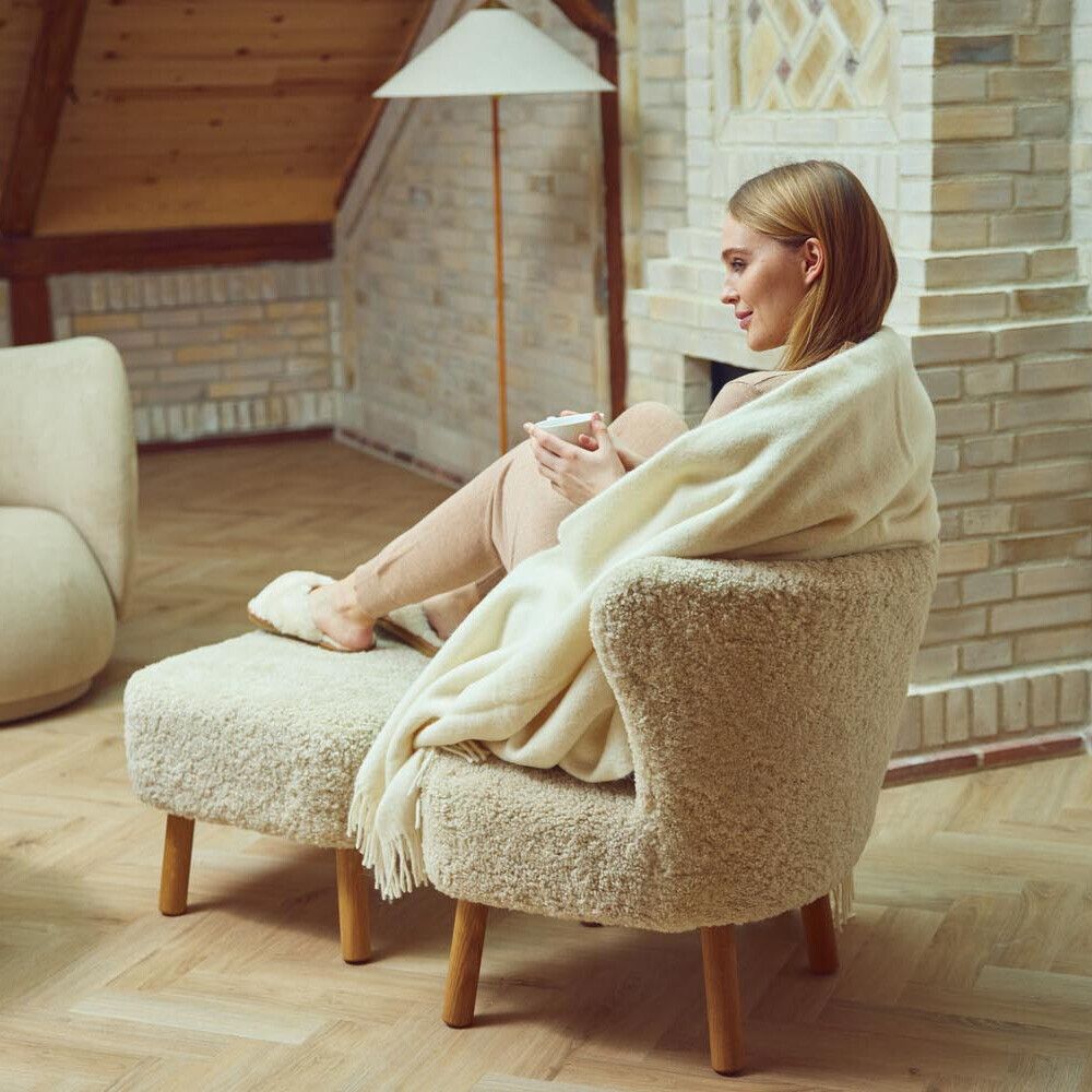 Emily Loungestuhl | Kurzhaar | Design Möbel Anthrazit