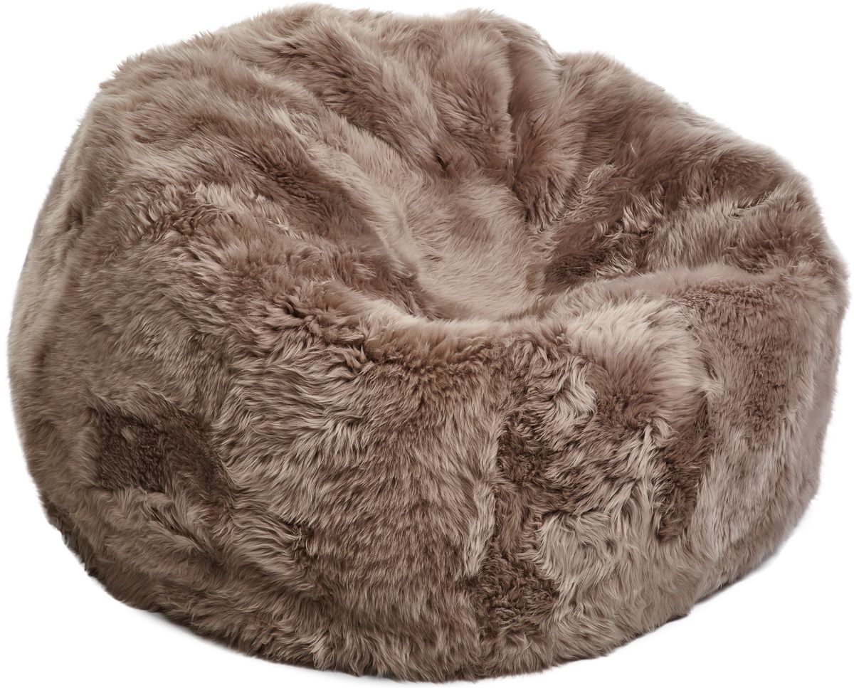 Lammfell Sitzsack Premium | Langhaar | Neuseeland | 73x74 cm | 92x93 cm Dove