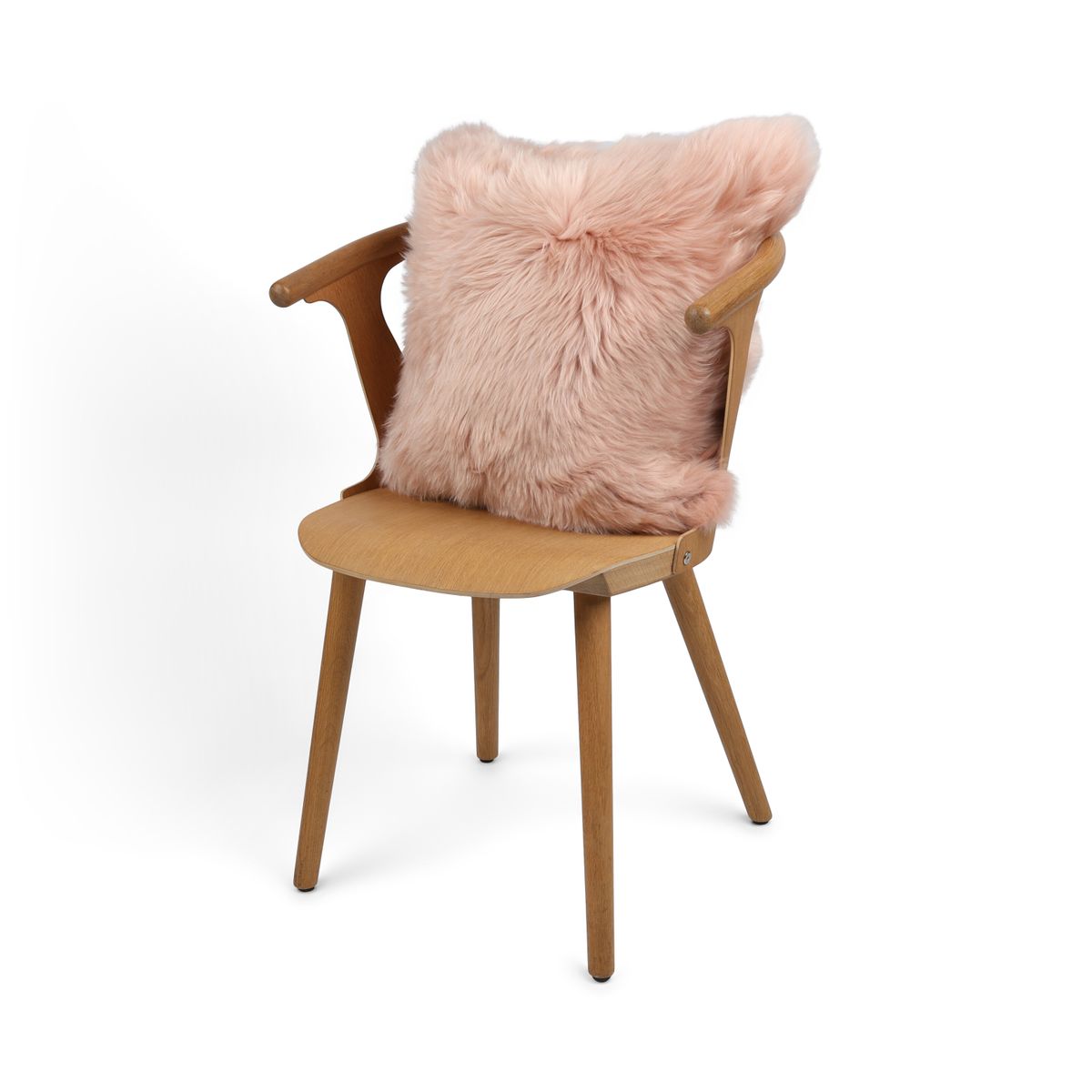 Fellkissen | Langhaar | Neuseeland | 50x50 cm Rosa