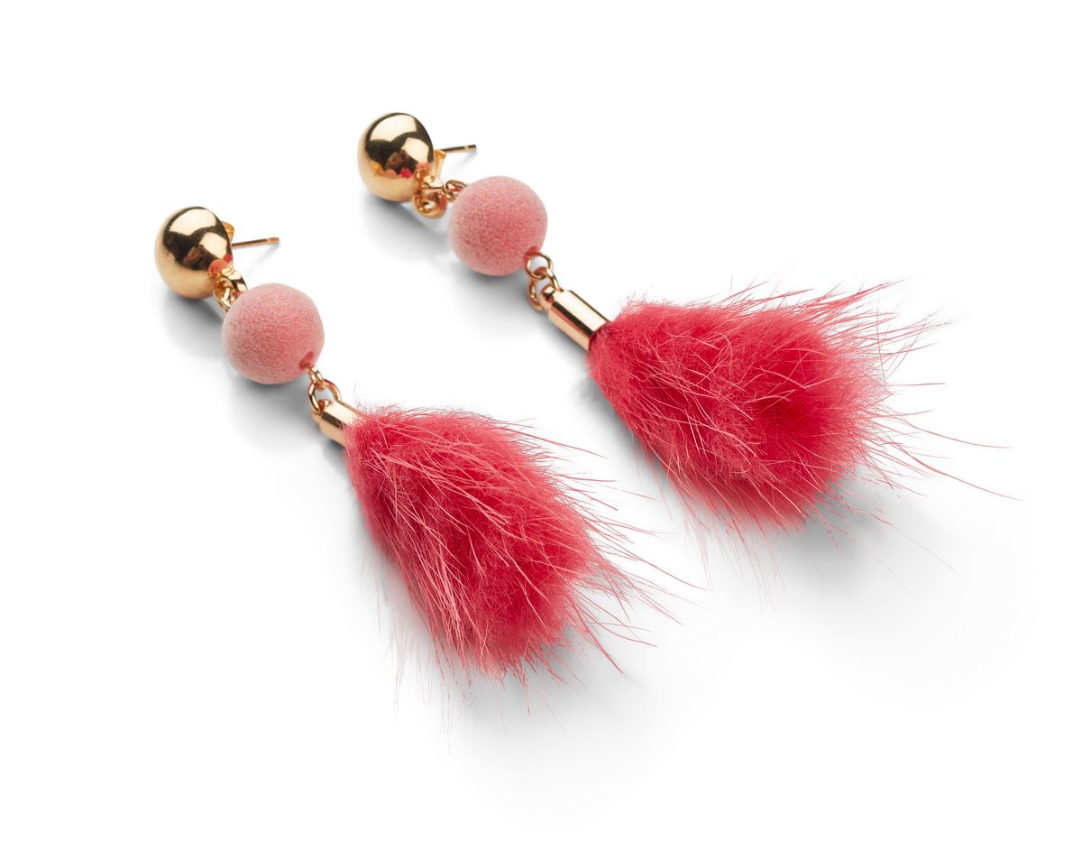 Nicki Ohrringe mit Ohrstecker | Nerz Modeaccessoire | Lammfellhaus.at
