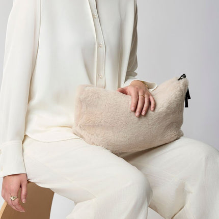 Maxi Havanna Clutch | Neuseeland | Lammwolle Beige