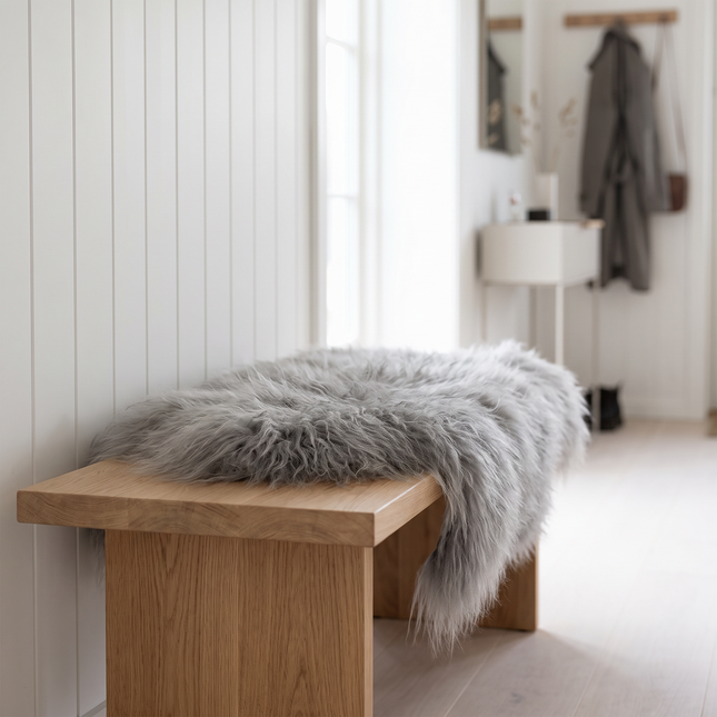 Schaffell | Langhaar | Island | Eingefärbt | 90 + cm