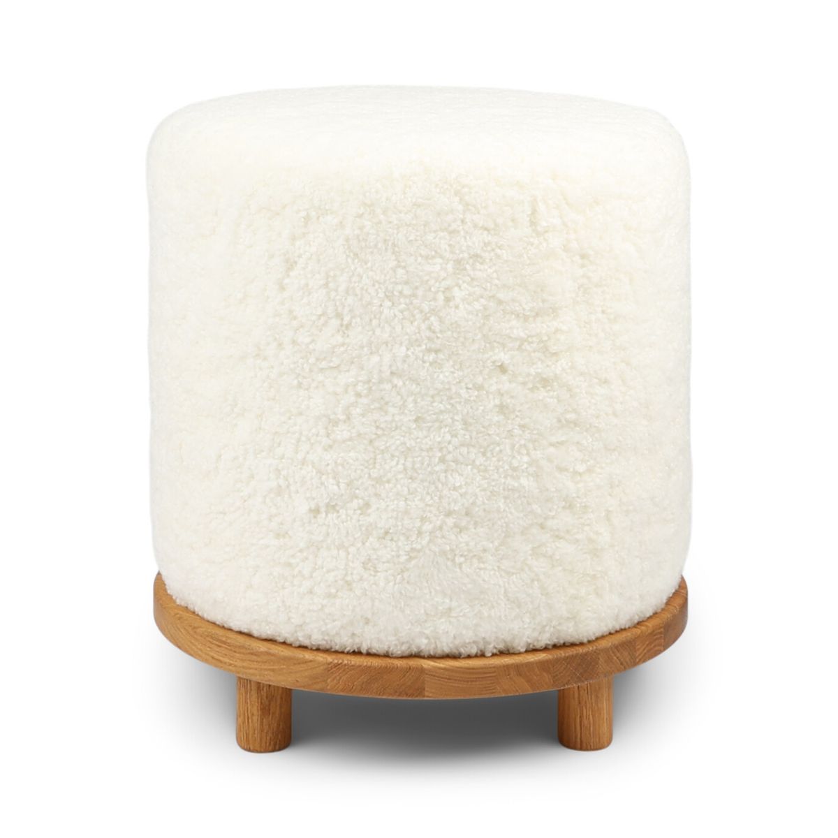 Simon Pouf | Kurzhaar | Neuseeland | D46x52 cm Poufs | Lammfellhaus.at