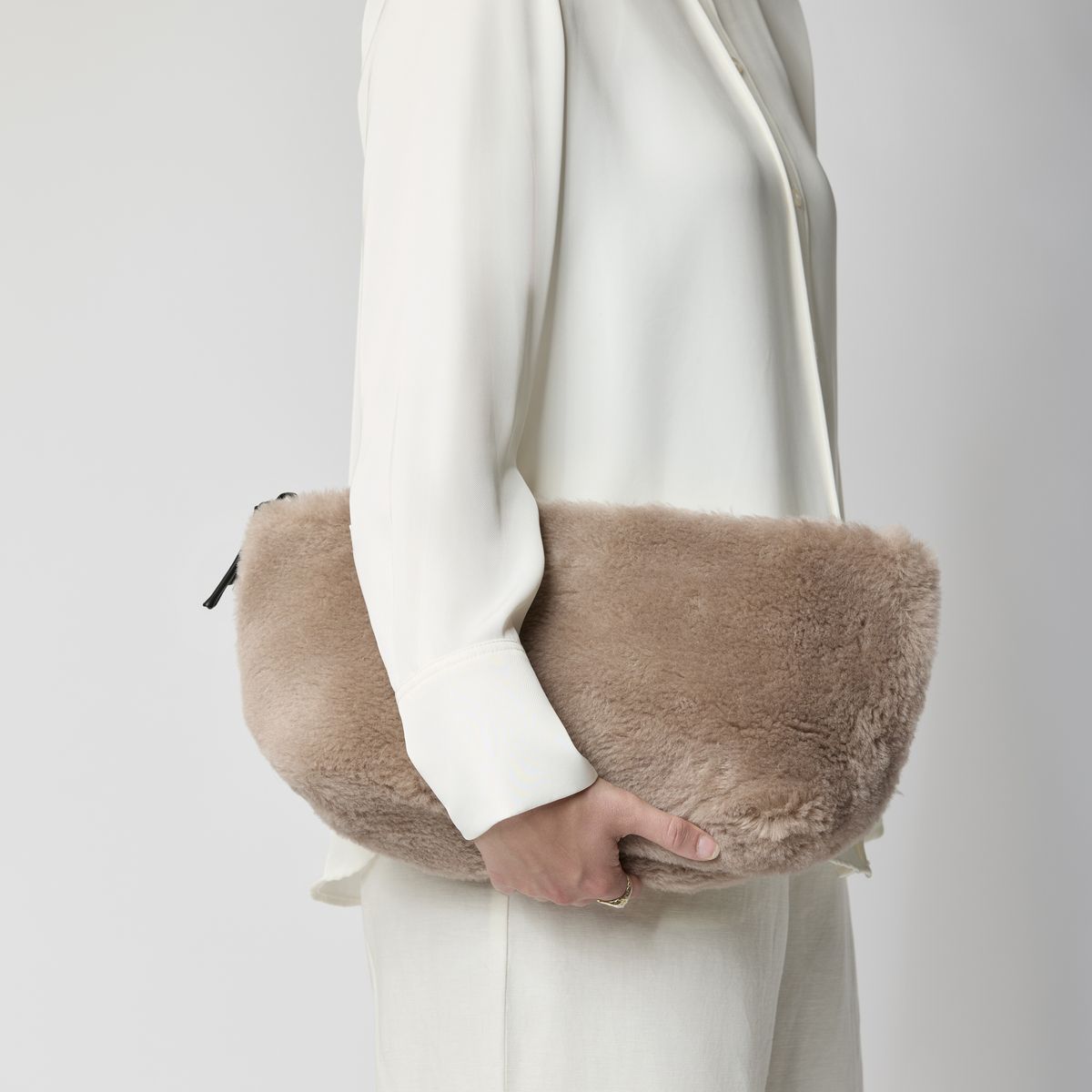 Maxi Havanna Clutch | Neuseeland | Lammwolle Taschen | Lammfellhaus.at
