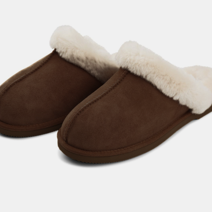 Nordic Curly Slippers | Lammfell Schokolade