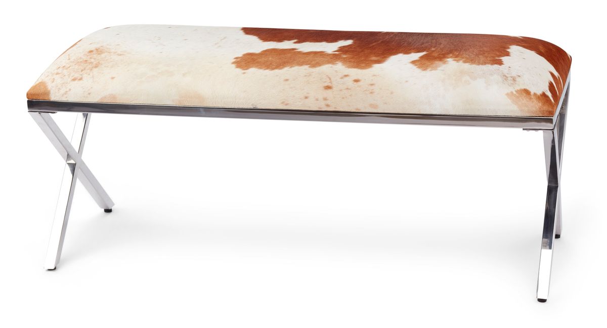 Kuhfell Bank Premium | Brasilien | 110x42x45 cm Bänke | Lammfellhaus.at
