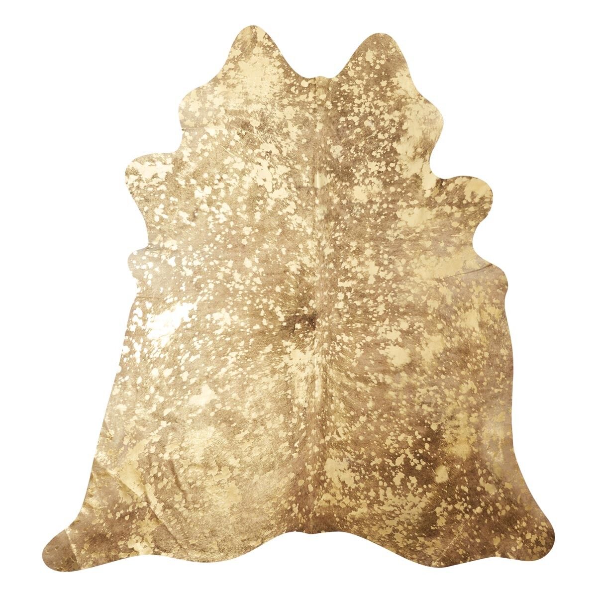 Kuhfell Teppich Unikat | Gold | 3,7 m² | Nr. 2549
