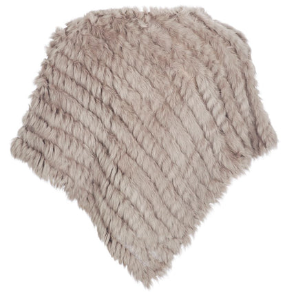 Molly Poncho | Kaninchen Taupe