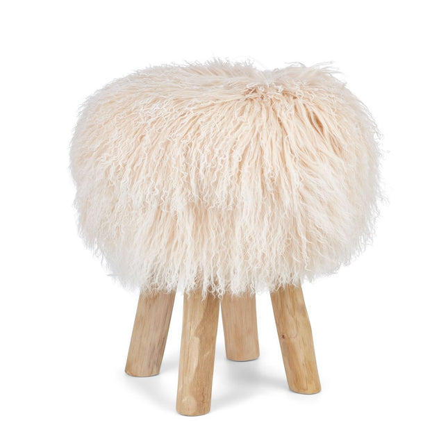 Lammfell Hockerbezug | Tibet | 35x17 cm