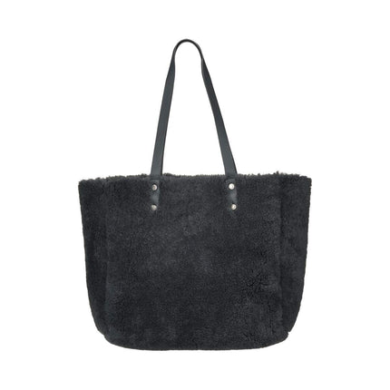 Aya Tasche | Lammwolle Blau/Grau