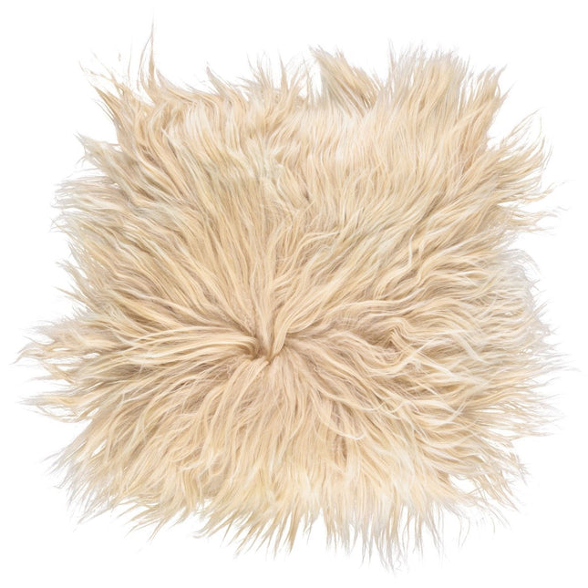 Lammfellkissen | Kaschmir | 40x40 cm Warm Weiß